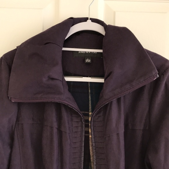 Jones New York winter coat jacket deep plumb color size large. - Picture 3 of 4